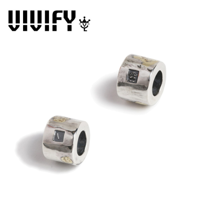 VIVIFY(ヴィヴィファイ)(ビビファイ)　Solid Silver Beads /Large Cylinder w/gold　【VIVIFY ビーズ ペンダントヘッド】【VFO-121bp