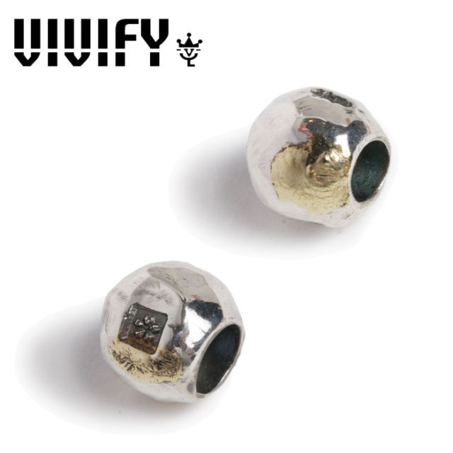 VIVIFY(ヴィヴィファイ)(ビビファイ)　Solid Silver Beads /small Ball w/gold　【VIVIFY ビーズ ペンダントヘッド】【VFO-123bp】【