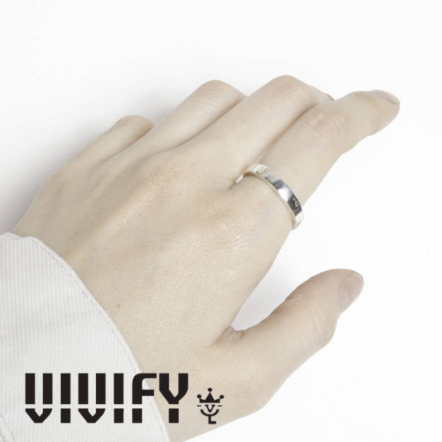 VIVIFY(ヴィヴィファイ)(ビビファイ)　Back Hallmarks Ring/Mirror finish/Narrow　【VIVIFY リング】【VFR-141】【オーダーメイド 