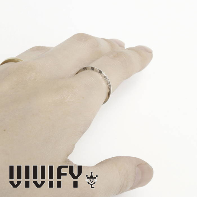VIVIFY(ヴィヴィファイ)(ビビファイ)　Half Hammered Hallmarks Ring　【VIVIFY リング】【VFR-147】【オーダーメイド ハンドメイド 