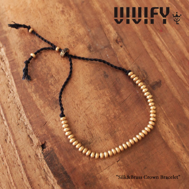 VIVIFY(ヴィヴィファイ）　Silk&Brass Crown Bracelet　【VIVIFY ブレスレット】【オーダーメイド 受注生産】【キャンセル不可】　【
