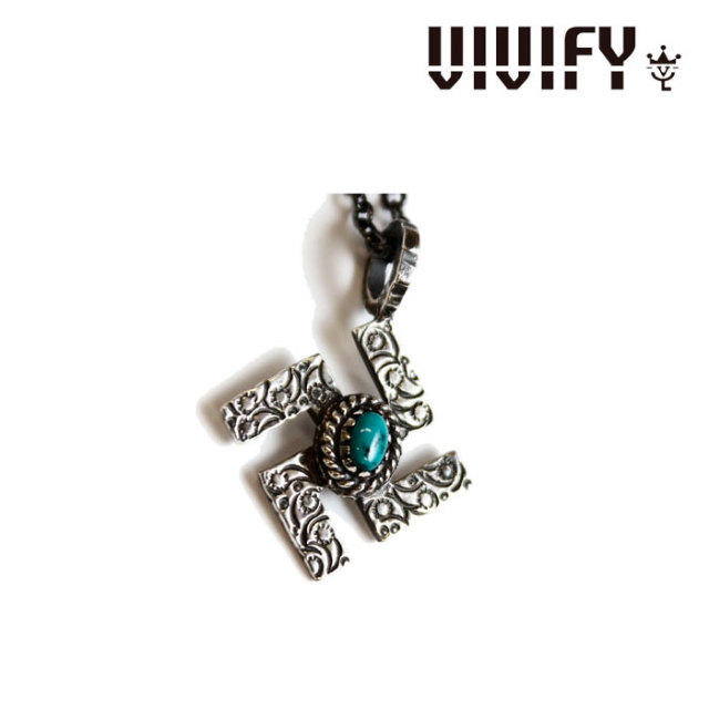 VIVIFY(ヴィヴィファイ）　Paisley Turquoise 卍 Necklace/Tokyo-Tominzoku　【オーダーメイド受注生産】【キャンセル不可】　【VIVI