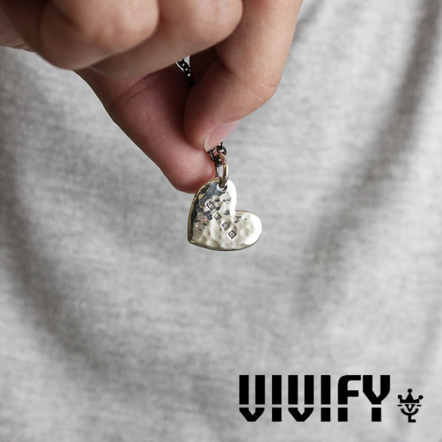 VIVIFY(ヴィヴィファイ）　Hammered Heart Hallmarks Pendant Head　【オーダーメイド 受注生産】【キャンセル不可】　【VIVIFY ネッ