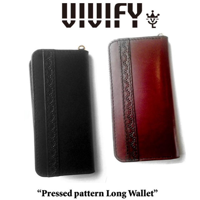 VIVIFY(ヴィヴィファイ）　Pressed pattern Long Wallet　【予約商品】【キャンセル不可】　【長財布 ウォレット】【VFO-088】　