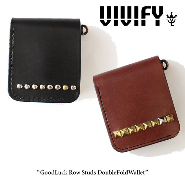 VIVIFY(ヴィヴィファイ）　GoodLuck Row Studs DoubleFoldWallet　【2016 2nd EXHIBITION 先行予約】　【キャンセル不可】【送料無料