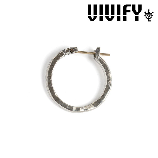 VIVIFY(ヴィヴィファイ）　k18goldpost Hammered Hoop Pierce　【オーダーメイド受注生産】【キャンセル不可】　【VIVIFY フープピア