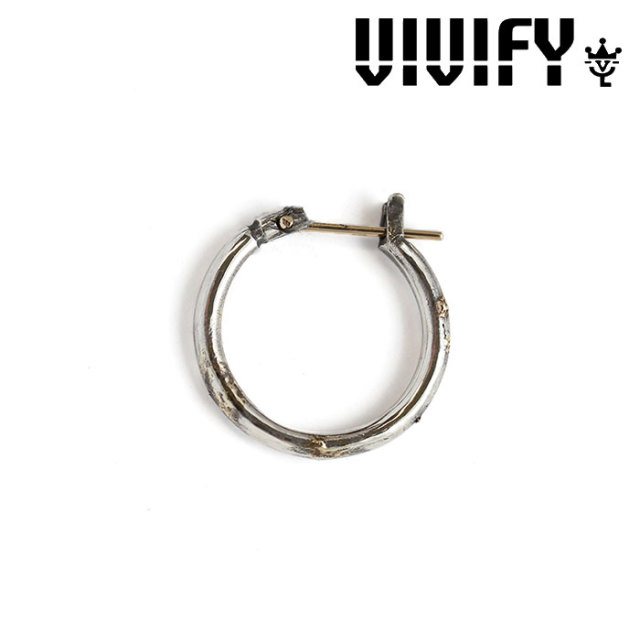VIVIFY(ヴィヴィファイ）　K18goldpost Hoop Pierce w/gold　【オーダーメイド 受注生産】【キャンセル不可】　【VIVIFY ピアス】【V