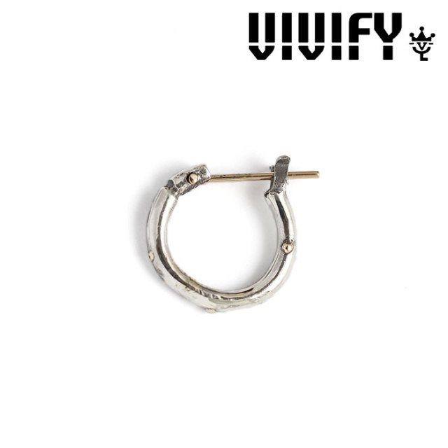 VIVIFY(ヴィヴィファイ）　K18goldpost Hoop Pierce(S) w/gold　【オーダーメイド 受注生産】【キャンセル不可】　【VIVIFY ピアス】