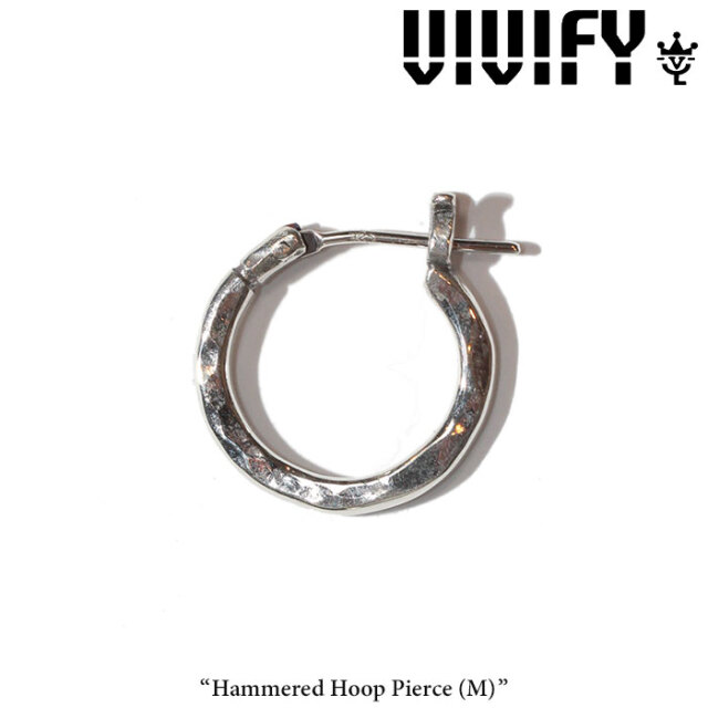 VIVIFY(ヴィヴィファイ)(ビビファイ) 　Hammered Hoop Pierce（M）　【VIVIFY フープピアス】【VFP-176】【シルバー】【オーダーメイ