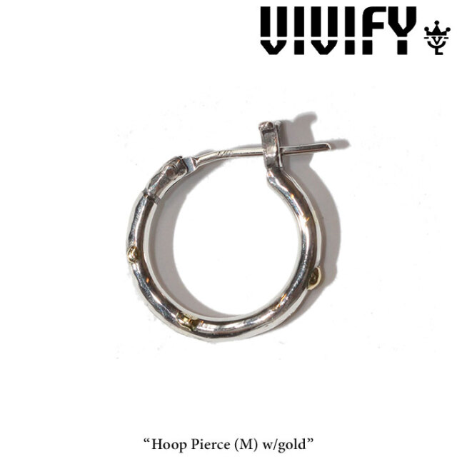 VIVIFY(ヴィヴィファイ)(ビビファイ) 　Hoop Pierce（M）w/gold　【オーダーメイド受注生産】【キャンセル不可】　【VIVIFY フープピ