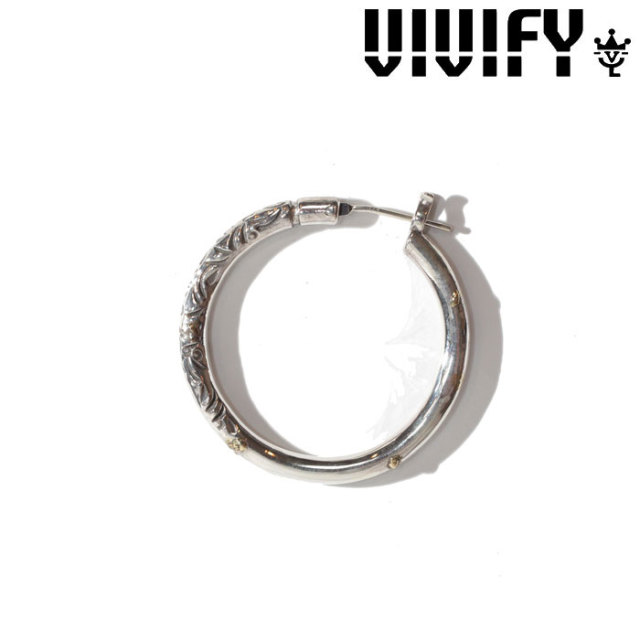 VIVIFY(ヴィヴィファイ)(ビビファイ)　Arabesupue Hoop Pierce（XL）3mm body w/gold　【オーダーメイド受注生産】【キャンセル不可
