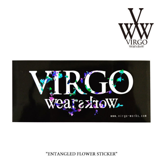 VIRGO(ヴァルゴ)　ENTANGLED FLOWER STICKER　【2017SUMMER/EARLY AUTUMN新作】　【即発送可能】　【VIRGO PVCステッカー】　【VG-GD