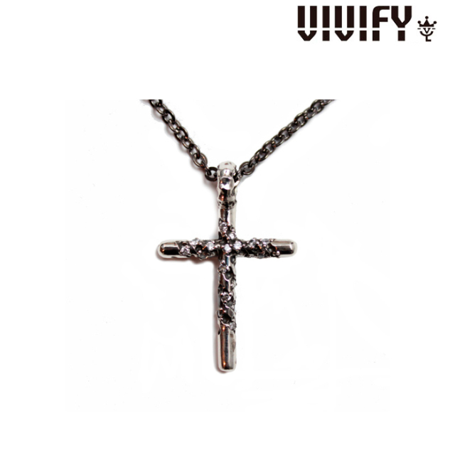 VIVIFY(ヴィヴィファイ）　Pave Cross Necklace　【オーダーメイド 受注生産】【キャンセル不可】　【VIVIFY ネックレス】【VFN-235