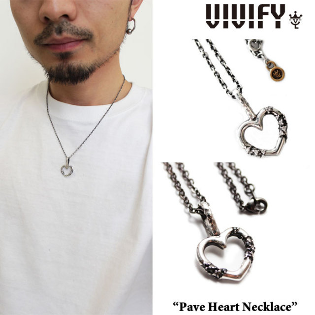 VIVIFY(ヴィヴィファイ）　Pave Heart Necklace　【オーダーメイド 受注生産】【キャンセル不可】　【VIVIFY ネックレス】【送料無料