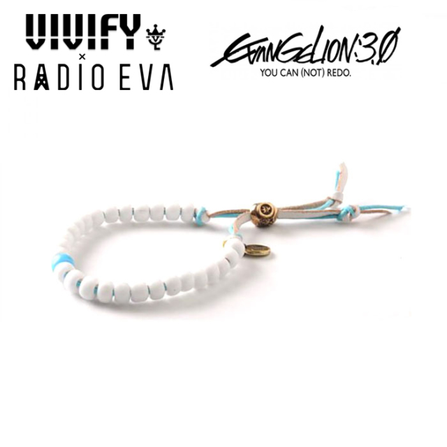 VIVIFY x RADIO EVA　 W Cord Beads Bracelet(綾波レイ）　【エヴァンゲリオン 公式アクセサリー】【evangelion】【受注生産 オーダ