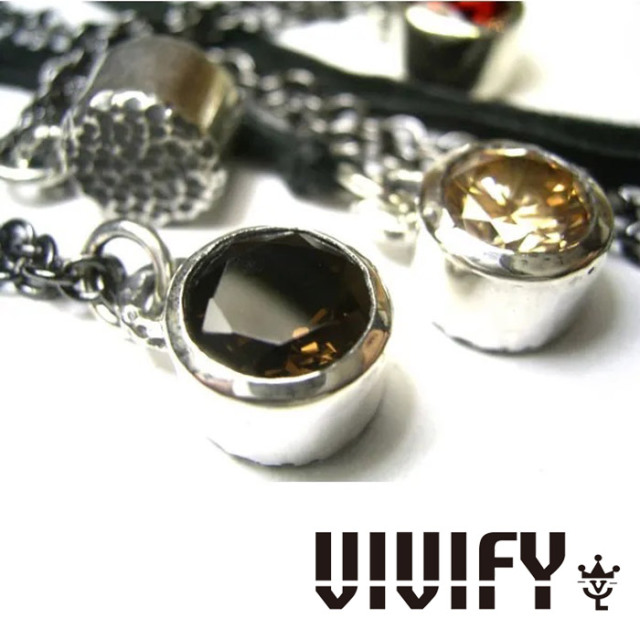 VIVIFY(ヴィヴィファイ）　11mm Round Cut Stone Setting Necklace　【オーダーメイド 受注生産】【キャンセル不可】　【VIVIFY ネッ