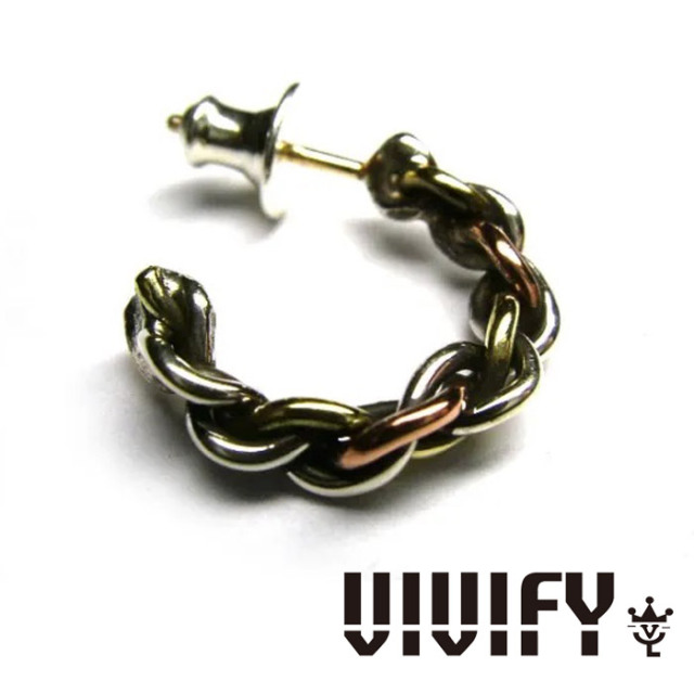 VIVIFY(ヴィヴィファイ）　Twist x Twist Pierce　【オーダーメイド受注生産】【キャンセル不可】　【VIVIFY ピアス】【シルバー ゴ
