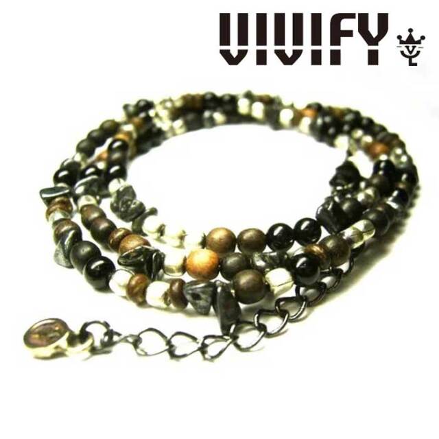VIVIFY(ヴィヴィファイ）　VARIED BEADS CORD　【オーダーメイド 受注生産】【キャンセル不可】　【ブレスレット】