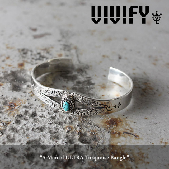 VIVIFY(ヴィヴィファイ）　A Man of ULTRA Turquoise Bangle　【VIVIFY バングル】【VMU-005】【オーダーメイド 受注生産】【キャン