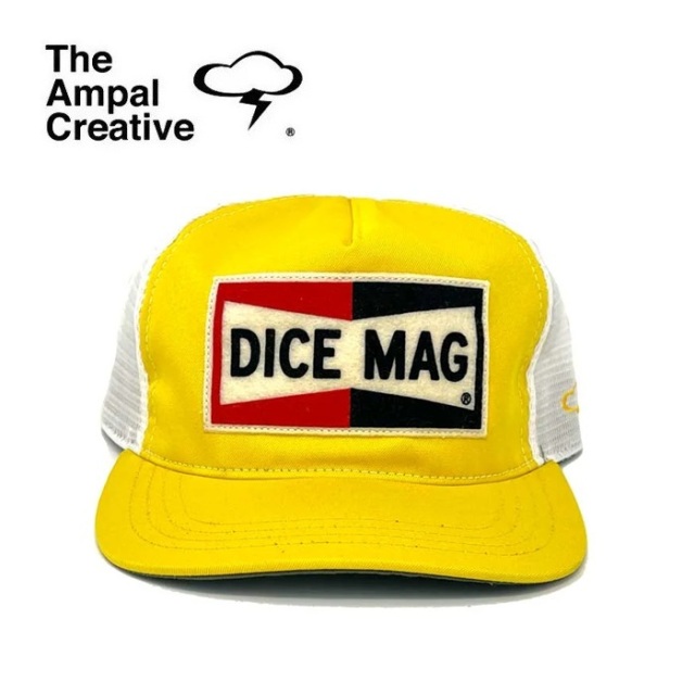 THE AMPAL CREATIVE (ザ・アンパル クリエイティブ)　Dice Magazine SPARK Gold Trucker - Snapback 　【キャップ 帽子 定番 人気 カ