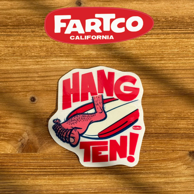 FARTCO INC. 　HANG 10 STICKER　【ステッカー シール】【ファートコー NICK Anaheim California】【カリフォルニア・アナハイム】　