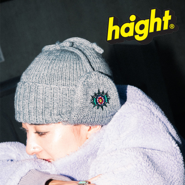 HAIGHT (ヘイト)　DOG EAR KNIT CAP ft. GRINDLODGE　 【ニットキャップ グラインドロッヂ】【HTGL-256001】　【2025 AUTUMN & WINTE