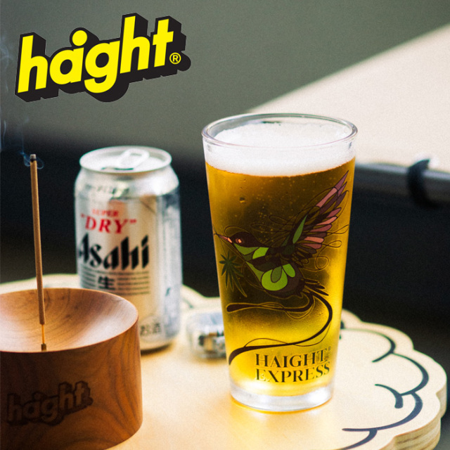 HAIGHT (ヘイト)　EXPRESS BEER GLASS　 【ビアグラス】【HTHP-257001】　【2025 SPRING&SUMMER 新作】【New School Art】