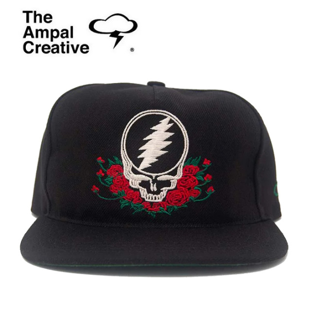 THE AMPAL CREATIVE (ザ・アンパル クリエイティブ)　Ampal x Grateful Dead  STEAL YOUR ROSES Snapback  Black 　【キャップ 帽子 
