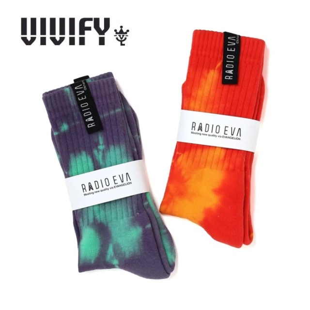 VIVIFY(ヴィヴィファイ)(ビビファイ)　Hand dyed Socks by VA　【ソックス】【RADIO EVA】【VAR-C039a, C039b】【オーダーメイド ハ