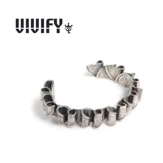 VIVIFY(ヴィヴィファイ)(ビビファイ)　50 Sen Coins Half-Coin Wave Bangle　【バングル】【VFB-222】【オーダーメイド ハンドメイド