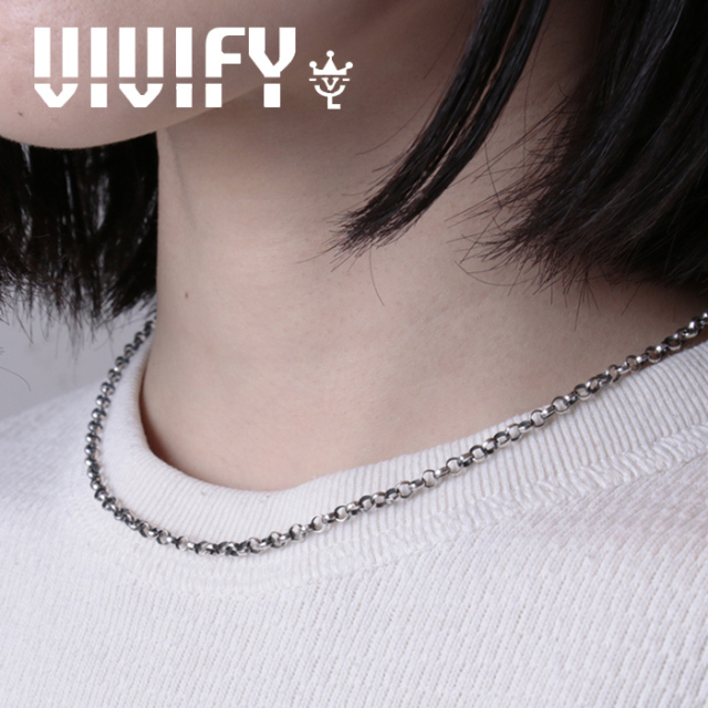 VIVIFY(ヴィヴィファイ)(ビビファイ)　Half Round Chain Necklace　【VIVIFY ネックレス】【VFCL-003】【オーダーメイド ハンドメイ