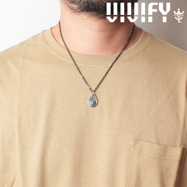 VIVIFY(ヴィヴィファイ)(ビビファイ)　Plane TeardropPlate PendantHead/ k18gold RopeDeco Old Native Style Stone　【オーダーメイ