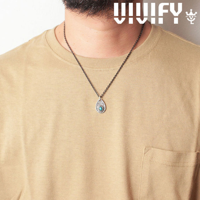 VIVIFY(ヴィヴィファイ)(ビビファイ)　Texture TeardropPlate PendantHead/ Old Native Style Stone　【オーダーメイド 受注生産】【