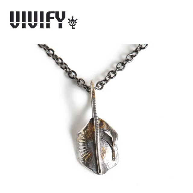 VIVIFY(ヴィヴィファイ)(ビビファイ)　Phoenix 50 Sen Coin Feather Necklace w/gold　【ネックレス】【VFN-339】【オーダーメイド 