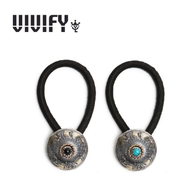 VIVIFY(ヴィヴィファイ)(ビビファイ)　Phoenix 50 Sen Coin Concho with Stone w/gold　【コンチョ】【VFO-129】【オーダーメイド ハ