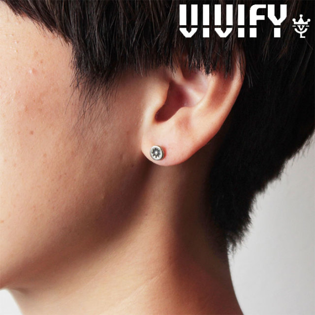 VIVIFY(ヴィヴィファイ)(ビビファイ)　Stamped Circle Pierce　【オーダーメイド 受注生産】【キャンセル不可】　【VIVIFY ピアス】