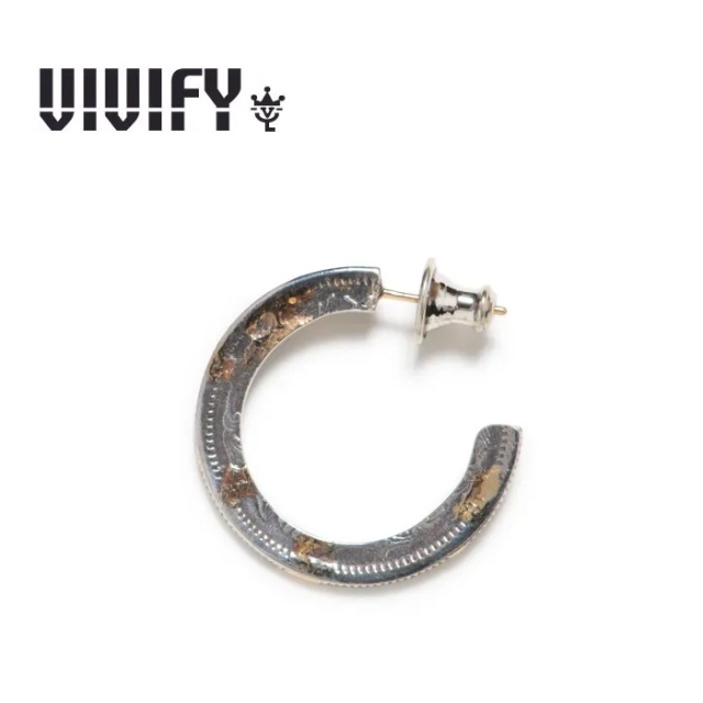 VIVIFY(ヴィヴィファイ)(ビビファイ)　K18gold post 50 Sen Coin Giza Edge Line Pierce(L) w/gold　【ピアス】【VFP-315】【オーダ