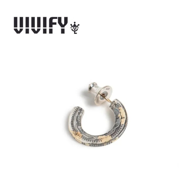 VIVIFY(ヴィヴィファイ)(ビビファイ)　K18gold post 50 Sen Coin Giza Edge Line Pierce(S) w/gold　【ピアス】【VFP-317】【オーダ