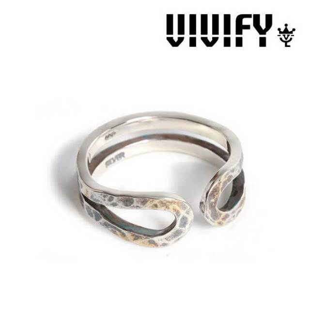 VIVIFY(ヴィヴィファイ)(ビビファイ)　Loopin' Ring/ Hammered finish w/gold　【VIVIFY リング】【VFR-161】【オーダーメイド ハン