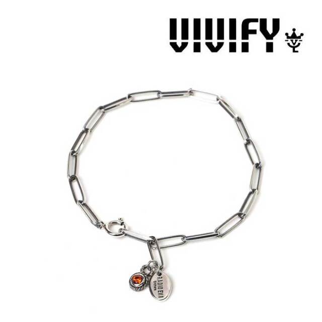 VIVIFY x RADIO EVA　EVANGELION Rectangle Chain Bracelet 　【エヴァンゲリオン 公式アクセサリー evangelion】【受注生産 オーダ