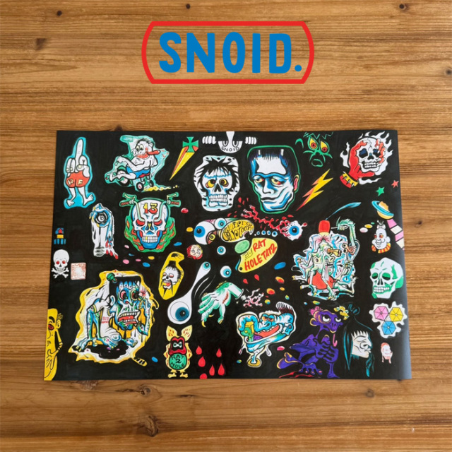 SNOID(スノイド)　Primitive Lowbrow Flash POSTER 　【ポスター A3】【RAT HOLE STUDIO】