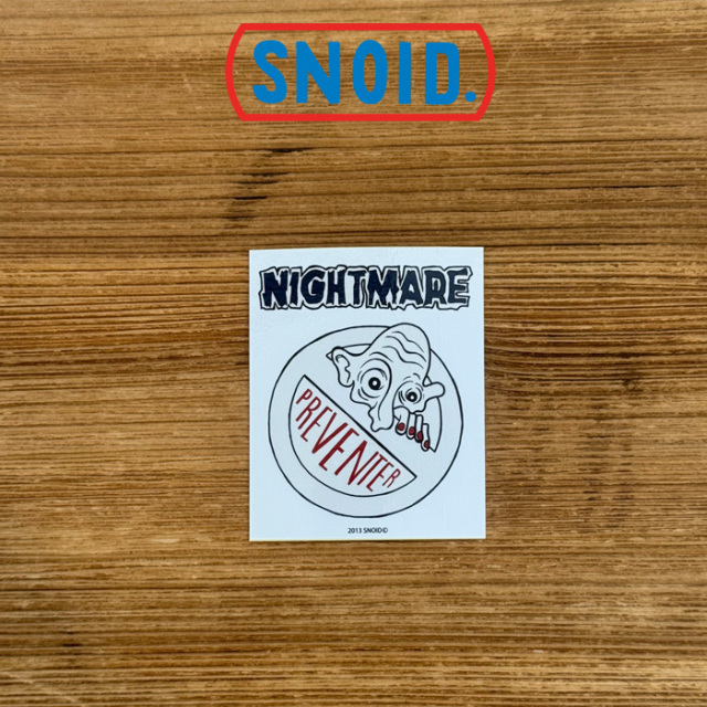 SNOID(スノイド)　NIGHTMARE PREVENTER STICKER 　【ステッカー】【RAT HOLE STUDIO】