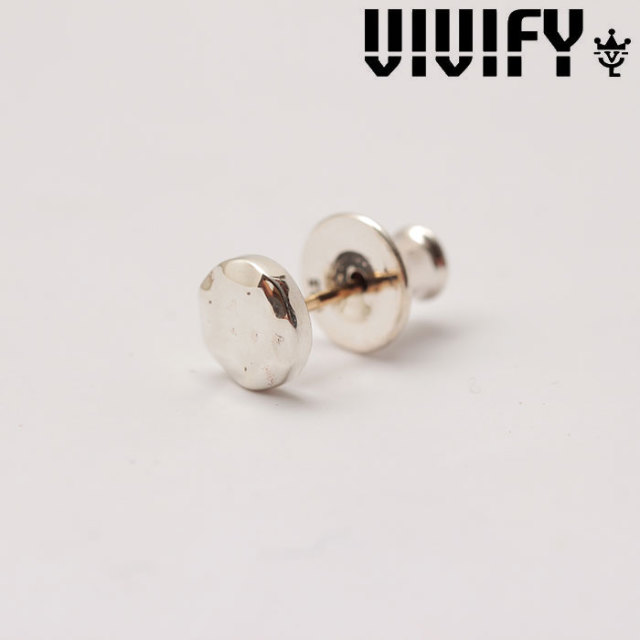 VIVIFY(ヴィヴィファイ)(ビビファイ)　K18goldpost Hammered Circle Pierce　【オーダーメイド 受注生産】【キャンセル不可】　【VIV