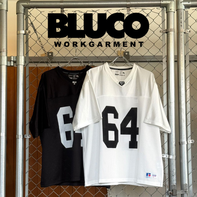 BLUCO (ブルコ)　メッシュフットボールTシャツ　【フットボールTシャツ】【163-22-033】【2026 SUMMER COLLECTION 新作】