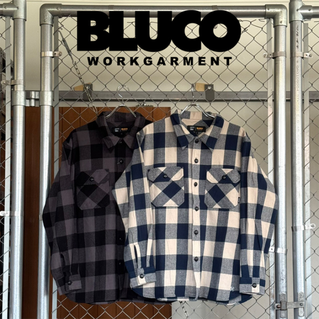 BLUCO (ブルコ)　ヘビーフランネルチェックシャツ -BLOCK-　【ネルシャツ】【165-11-018】【2026 FALL COLLECTION】【お取り寄せ商品