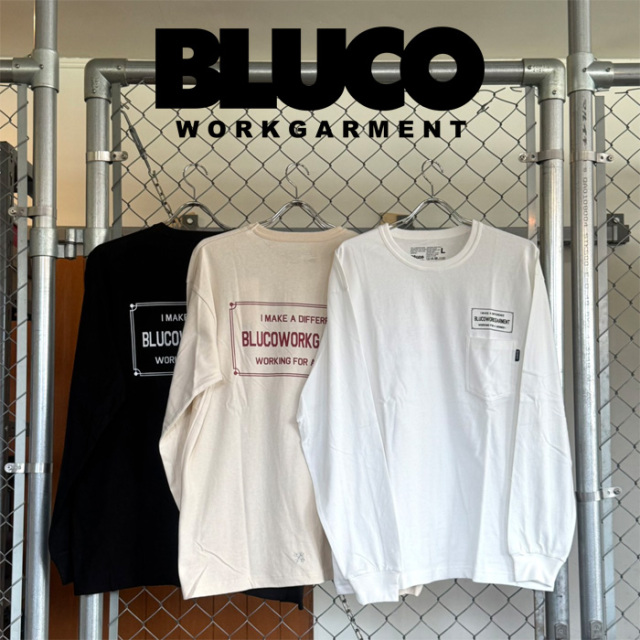 BLUCO (ブルコ)　ポケット L/S Tシャツ -TICKET-　【ポケットTシャツ】【165-12-033】【2026 FALL COLLECTION】【お取り寄せ商品 キ
