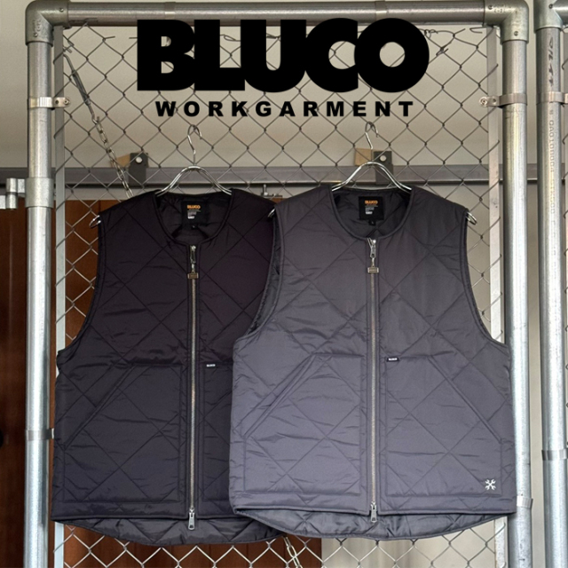 BLUCO (ブルコ)　ナイロンリップ キルティングベスト　【ベスト】【165-35-020】【2026 FALL COLLECTION】【お取り寄せ商品 キャンセ