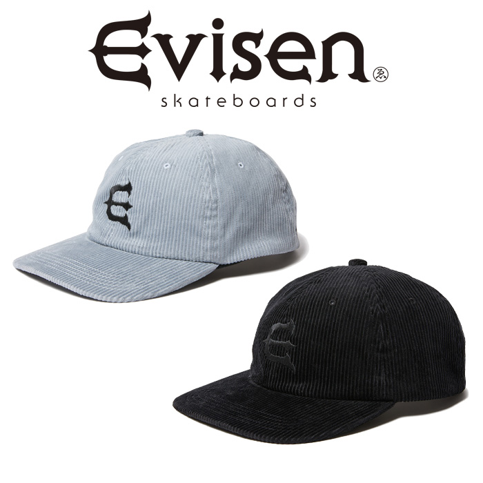 【SALE30%OFF】　Evisen Skateboards (エヴィセン スケートボード)　 CORD ONE-UP 6 PANEL 　 【6パネル キャップ】【エビセン スケ