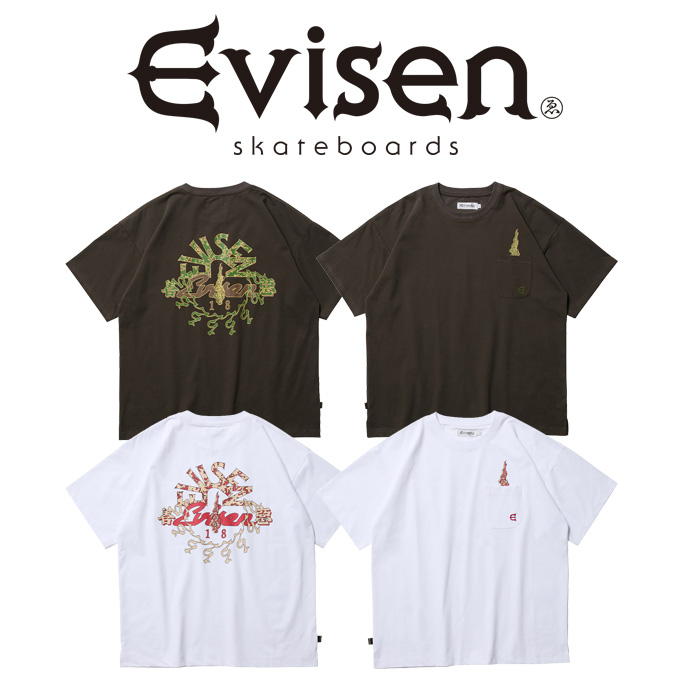 Evisen Skateboards (エヴィセン スケートボード)　 EYE FIRE TECH POCKET TEE 　 【Tシャツ 半袖】【エビセン スケートボード Evise