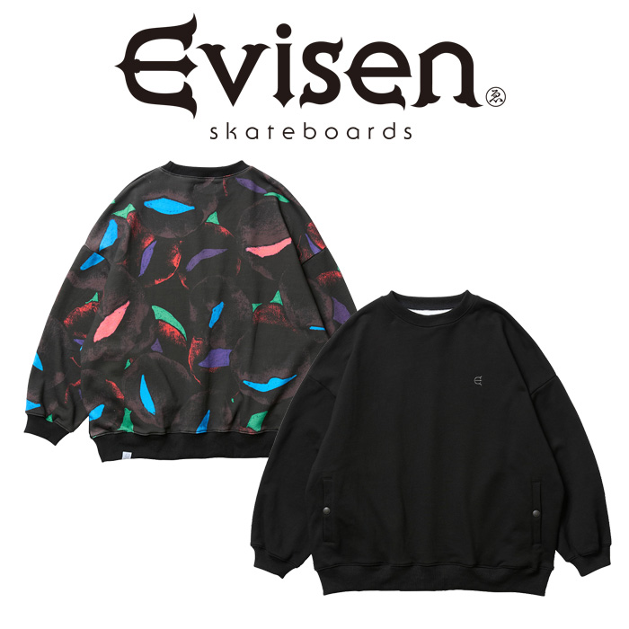 Evisen Skateboards (エヴィセン スケートボード)　 JULIEN CARD CREWNECK 　 【スウェット クルーネック】【エビセン スケートボー